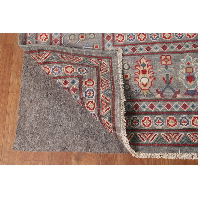All-Over Geometric Kazak Oriental Area Rug Handmade Wool Carpet - 10'0" x 13'2"