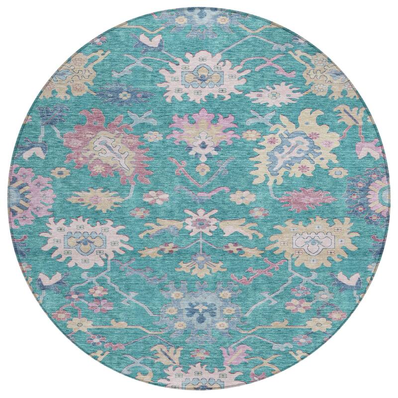 HomeRoots Floral Transitional Rectangle Outdoor Rug
