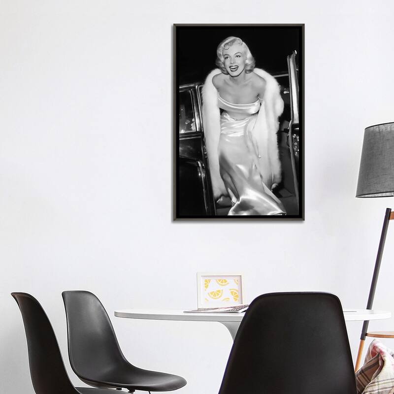 iCanvas "Marilyn Monroe Stepping Out Of Limousine" by Radio Days Framed