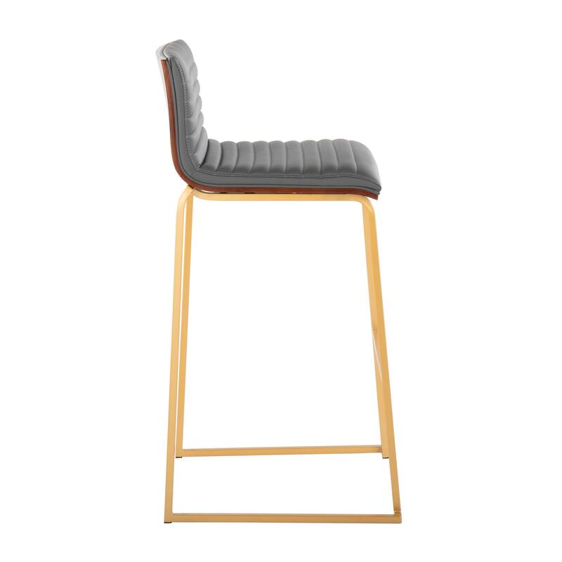 Silver Orchid Magda 30" Fixed-Height Upholstered Bar Stool (Set of 2)