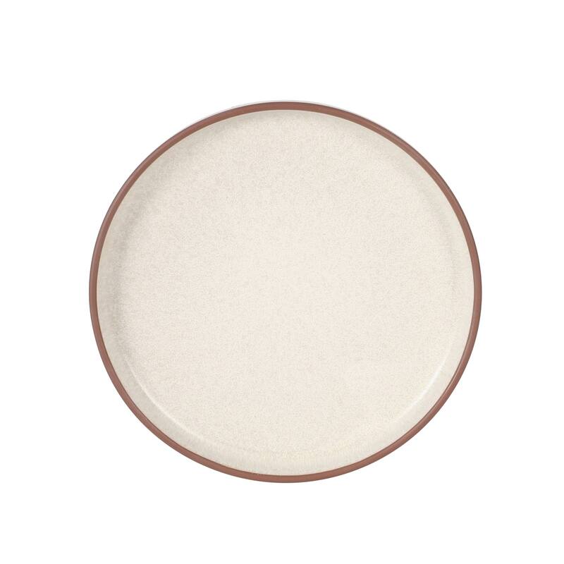 Gibson Elite Abbey Circle 12 Piece (Service for 4) Reactive Matte Glaze Dishes Stoneware Ceramic Dinnerware Set