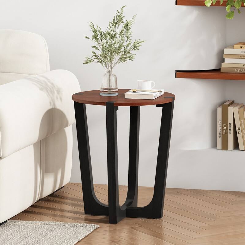 Solid Wood Side Table – Available in Brown & Black Finishes‌ - 22.25in. W X26.06in.DX22.25in. H