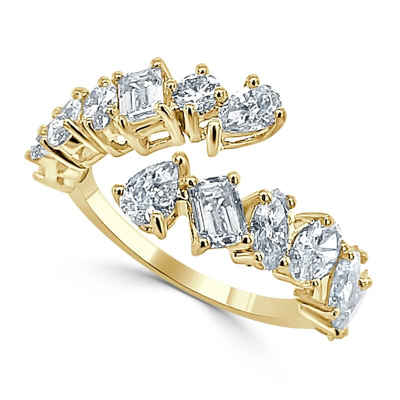 Joelle Collection Fancy Shape Diamond Ring for Her - 14K Gold Size 6.5 - Yellow
