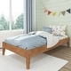 preview thumbnail 18 of 19, Max and Lily Fundamental Twin-Size Platform Bed Matte Pecan