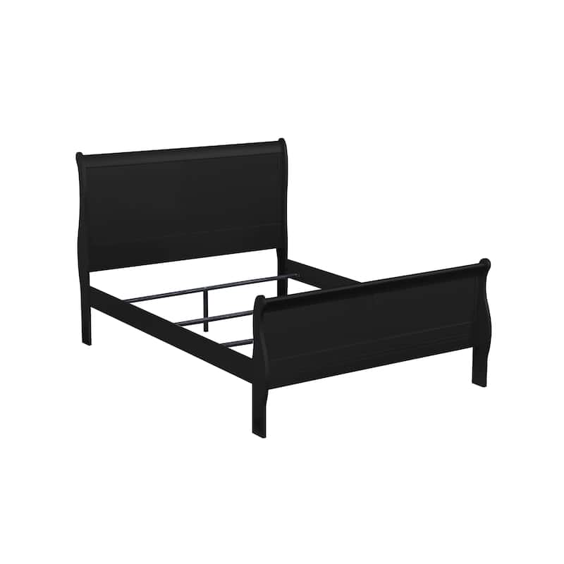 Cavender Sleigh Panel Bed - Black - Twin