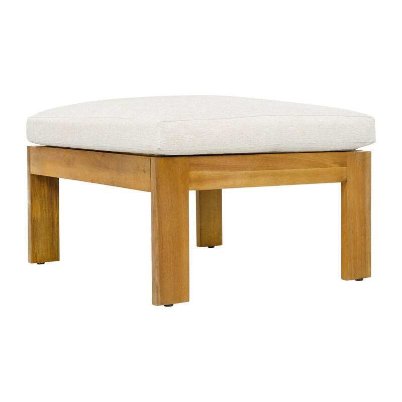 Christopher Knight Home - Ethan Outdoor 3-Piece Acacia Wood Sectional Sofa Set with Cushions