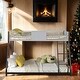 preview thumbnail 2 of 11, Metal Twin over Full Bunk Bed/ Heavy-duty Sturdy Metal/ Noise Reduced/ Safety Vent Board Guardrail