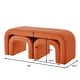 preview thumbnail 15 of 20, Set of 3 U-Shaped Modern Bench Teddy Ottoman Bench, Small Sofa Footrest Extra Seating, 44+18 Inch Bench Bench & Ottoman