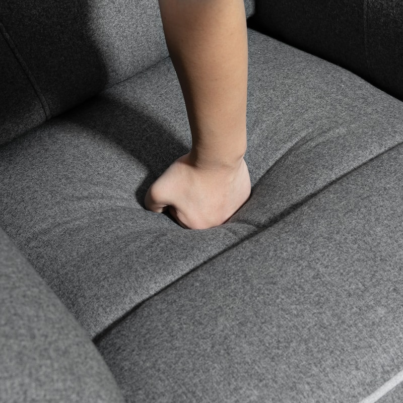 HOMCOM Manual Recliner Chair Armchair Sofa with Footrest Padded Armrest for Living Room Bedroom, Grey