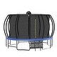 preview thumbnail 4 of 11, 16 ft. Blue Round Outdoor Trampoline with Basketball Hoop and Enclosure Net