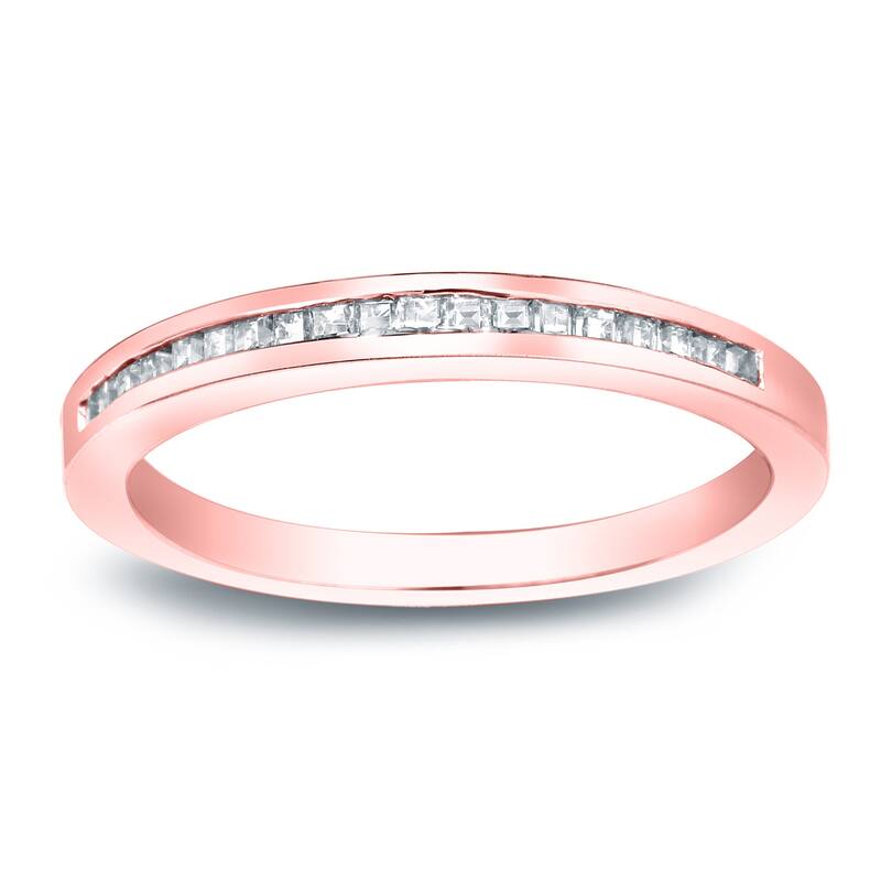 Auriya 1/3ctw Princess-cut Diamond Wedding Band 14k Gold