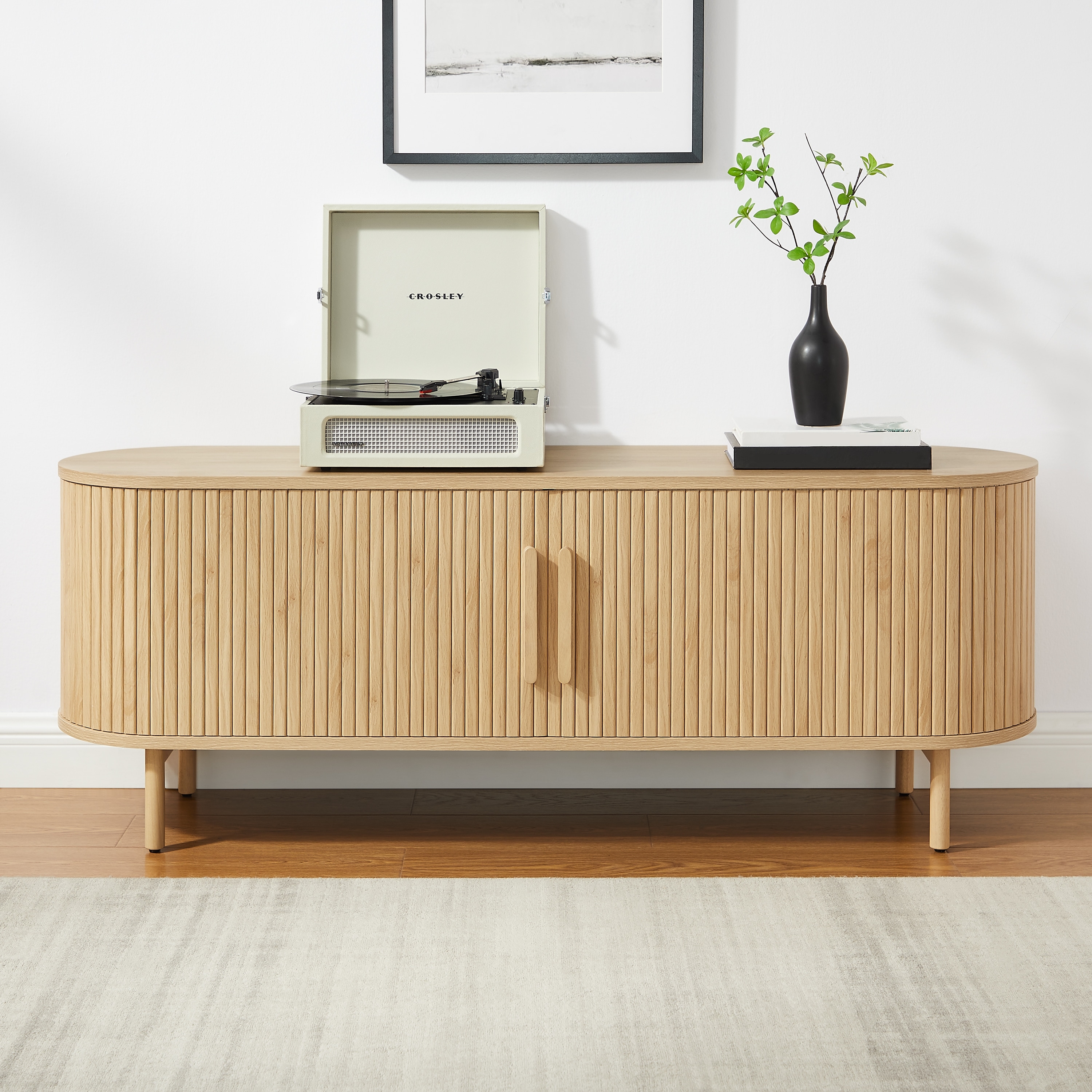 Crosley Ambrose Record Player Cabinet With Vinyl Storage - On Sale