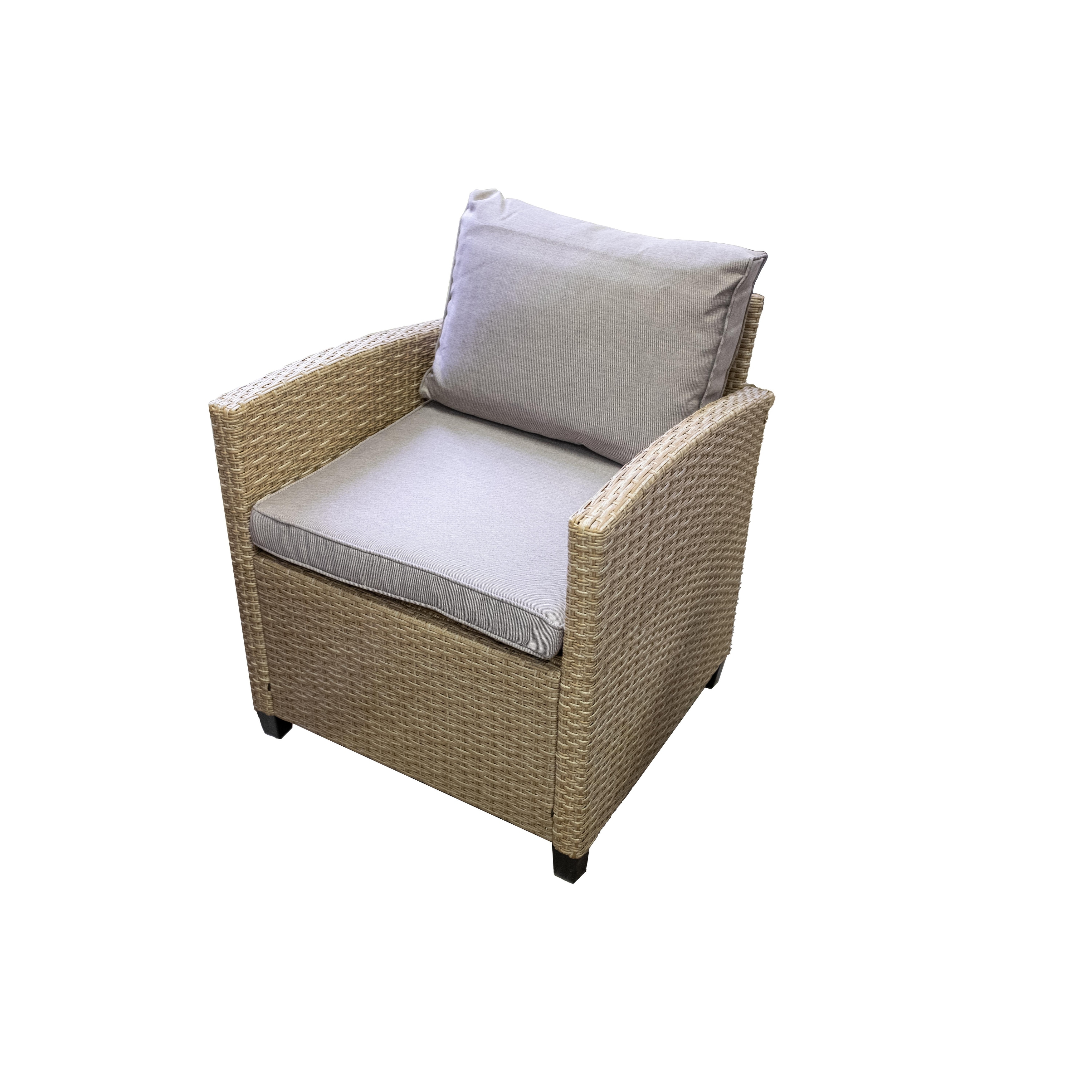Patio chair with hidden ottoman outlet
