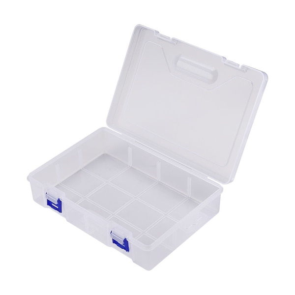 2 Pack 24 Grids Plastic Storage Box Jewelry Earring Tool Containers Organizer 