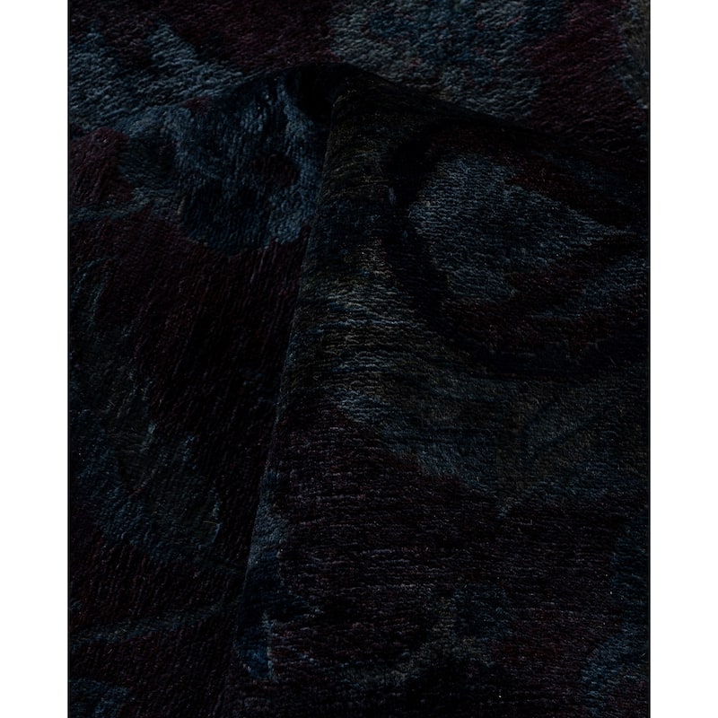 Overdyed One-of-a-Kind Hand-Knotted Area Rug - Black - 7' 10" x 10' 4"