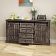 preview thumbnail 14 of 32, Farmhouse Sideboard Buffet Cabinet with Storage-Sliding Barn Doors and 4 Drawers