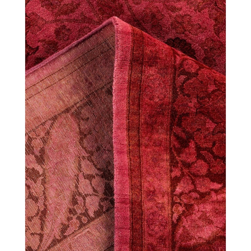 Contemporary Overdyed Wool Hand Knotted Area Rug - 6' 2" x 9' 1"