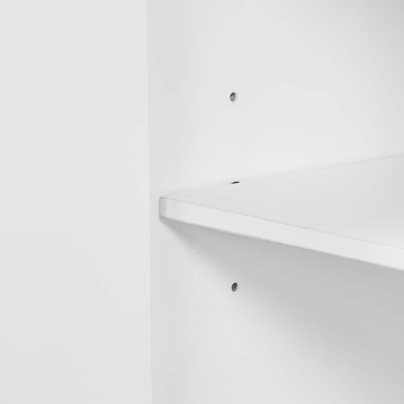 36 Inch Freestanding Bathroom Vanity with White Ceramic Basin and Door and Drawers