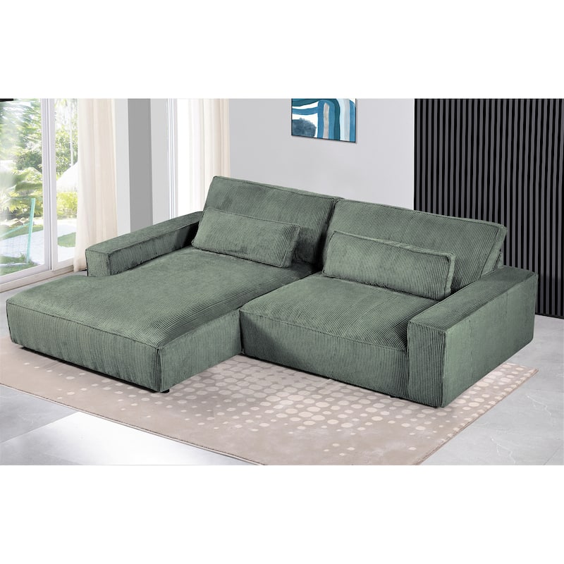 US Pride Furniture 105.52''W Oversized Faing Chaise Sectional Sofa