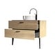 preview thumbnail 14 of 22, 30/36/48 inch MDF Single Sink Freestanding Bath Vanity in Oak with White Ceramic Top