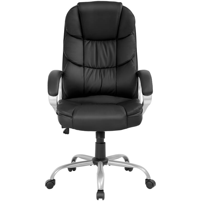 Baldwin Modern Black Ergonomic Swivel High Back Office Chair with Lumbar Support by Furniture of America - Black