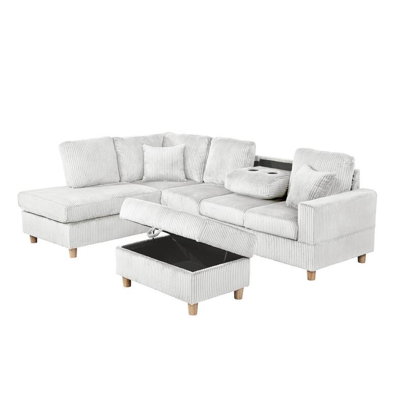 Best Quality Furniture 3-Piece Sectional - 7'9" x 10'6"