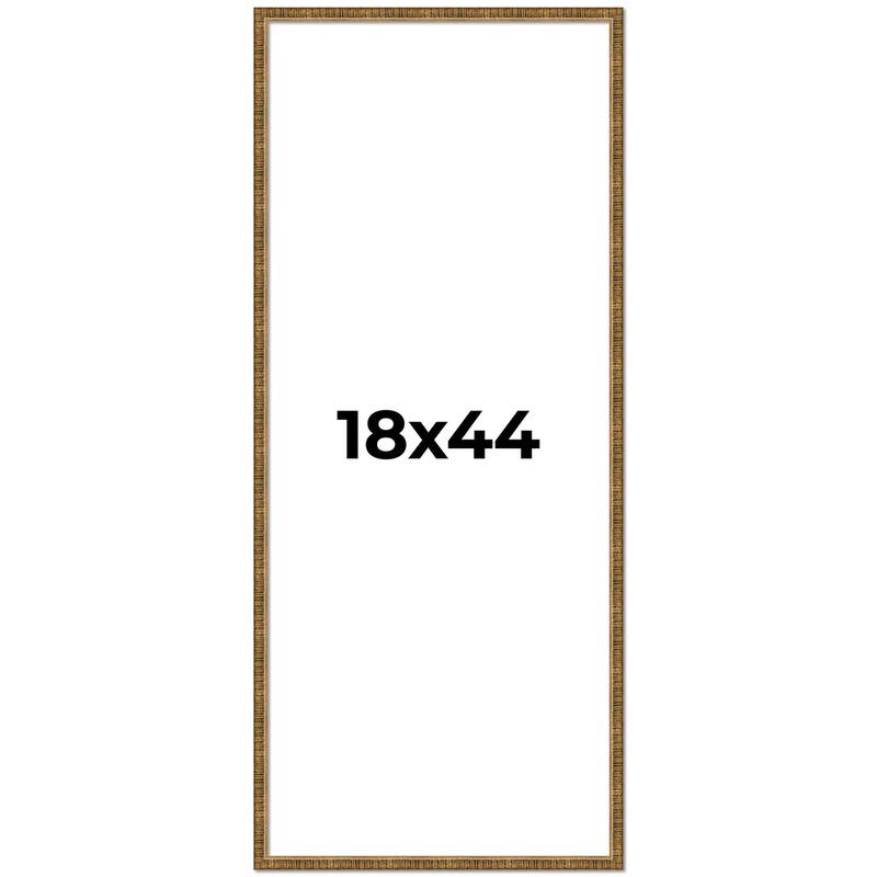 18x44 Frame Gold Kingsley Distressed Solid Wood Picture Frame Width