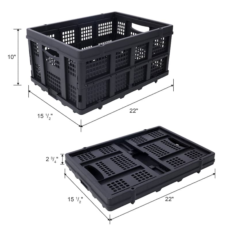Collapsible 2-Tier Utility Shopping Cart,Multi-Use Baskets with Wheels