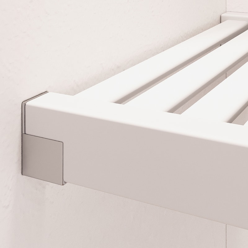 John Louis Home Solid Wood Walk-In Closet System with 2-Drawers and Doors White