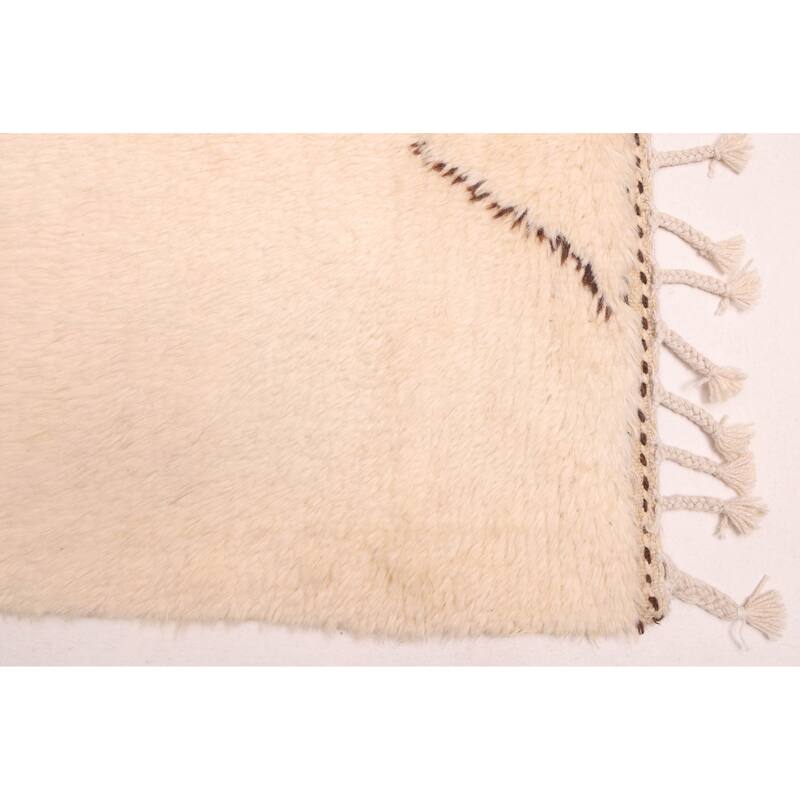 ECARPETGALLERY Hand-knotted Pak Finest Marrakesh Cream Wool Rug - 4'11 x 6'6