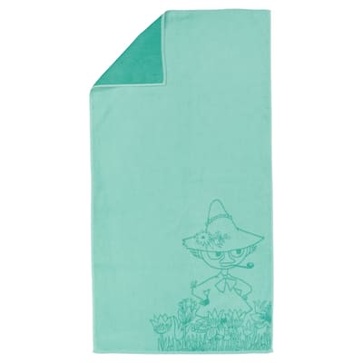 Moomin by Arabia Bath Towel 27.5x55in Snufkin Mint - 27.5 x 55"