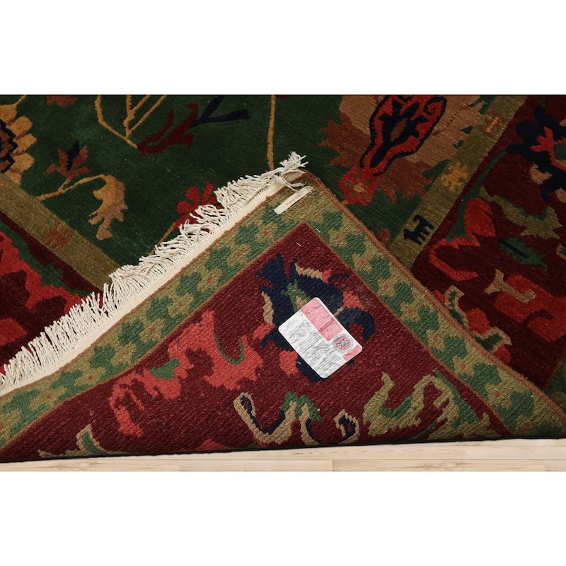 8x10 Hand Knotted Wool Green Tibetan Plush Pile Tufenkian Area Rug - 8' x 10'