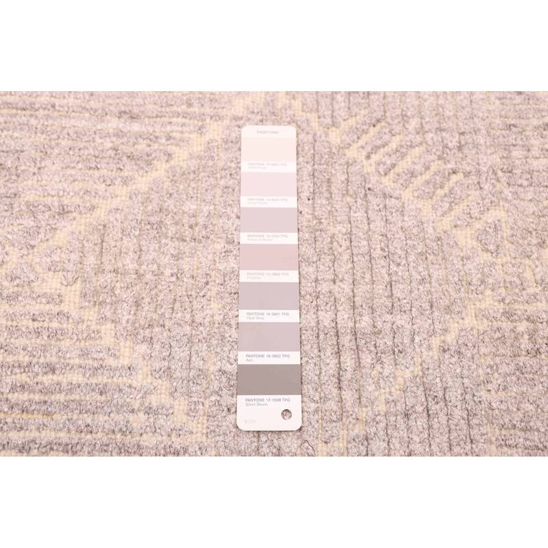 ECARPETGALLERY Hand Loomed Elysian Light Grey Rug - 8'0 x 10'0