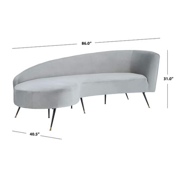 dimension image slide 1 of 4, SAFAVIEH Couture Evangeline Parisian Sofa - 86"W x 41"D x 31"H