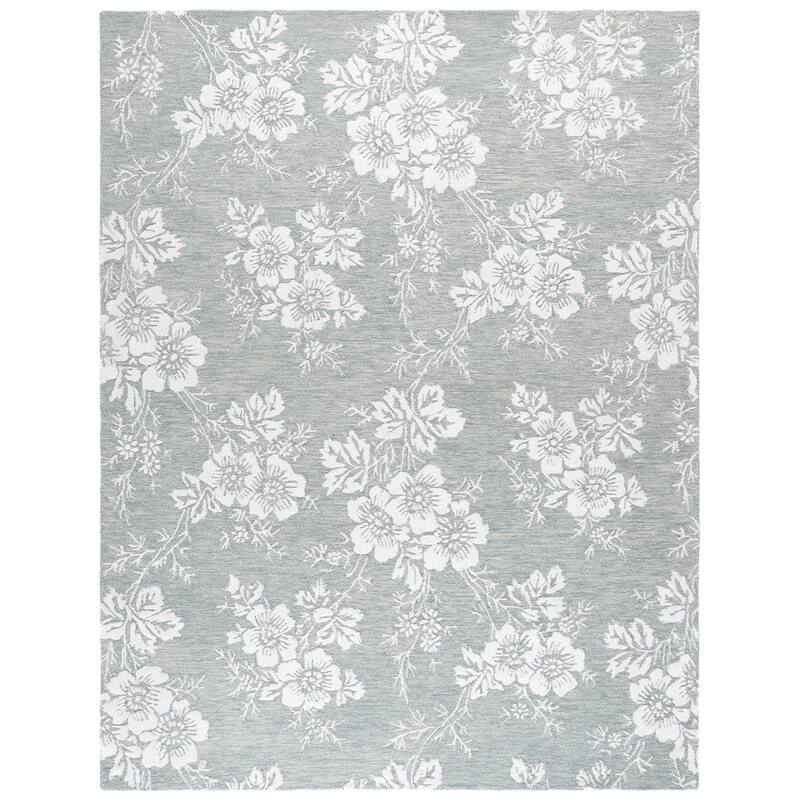 SAFAVIEH Handmade Glamour Riga Modern & Contemporary Viscose Rug - 8' x 10' - Blue/Ivory