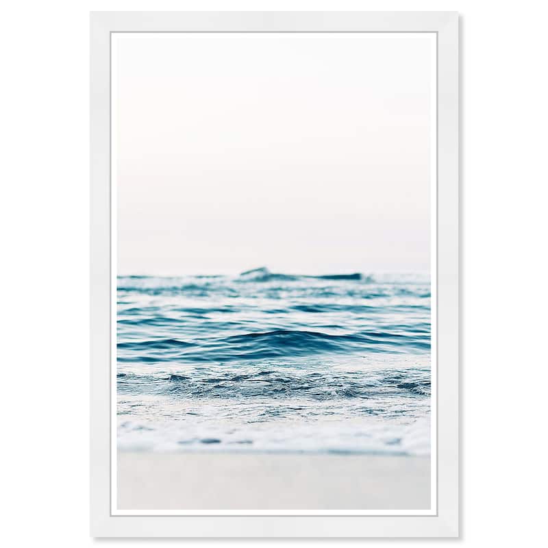 Wynwood Studio Prints Nautical and Coastal Mitad Sea Vertical Blue and Teal Nautical & Coastal Wall Art Canvas Print