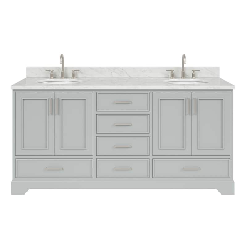 Ariel M073DCW2OVO Stafford 73" Free Standing Double Basin Vanity Set - Grey - Ash Finish