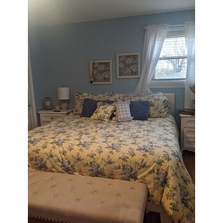 Laura Ashley Cassidy Floral Cotton Comforter Set On Sale Overstock 20978517 Queen charlotte china blue comforter set. laura ashley cassidy floral cotton