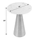 preview thumbnail 5 of 3, Hallie 15 in. W Round Marble and Metal Side Table