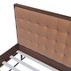 preview thumbnail 16 of 28, Hughes Mid-century Modern Upholstered Platform Bed with Wood Frame