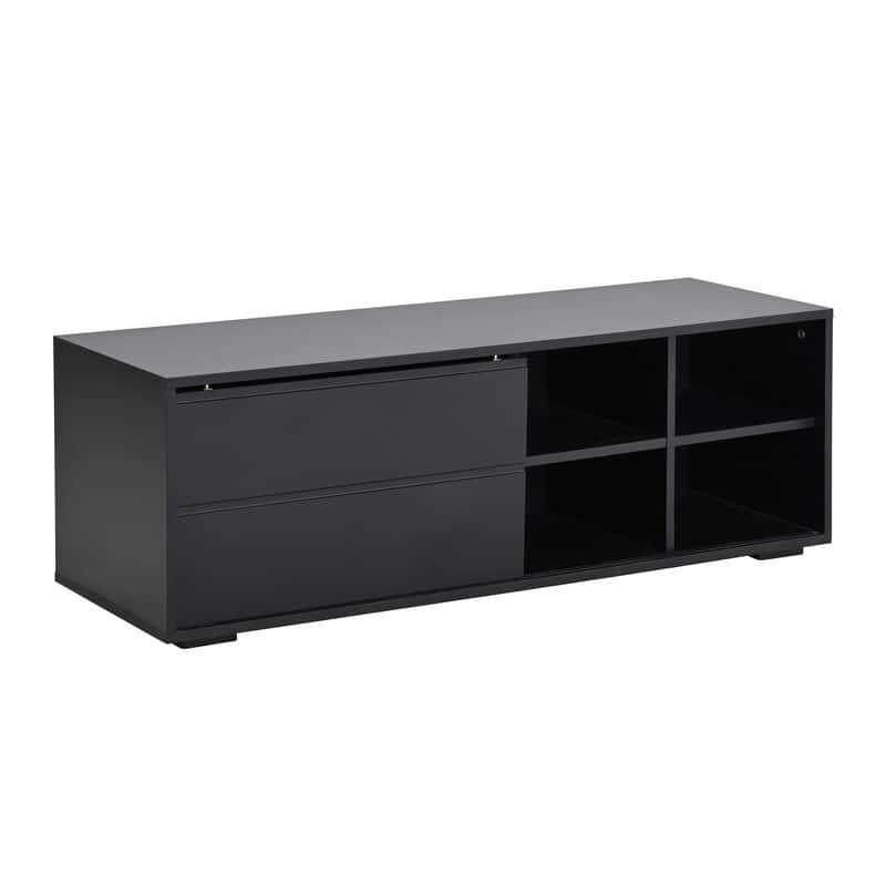 94.4" Modern TV Stand with LED Lights, Fluted Glass Doors & Drawers - Media Console for TVs Up to 100 inches