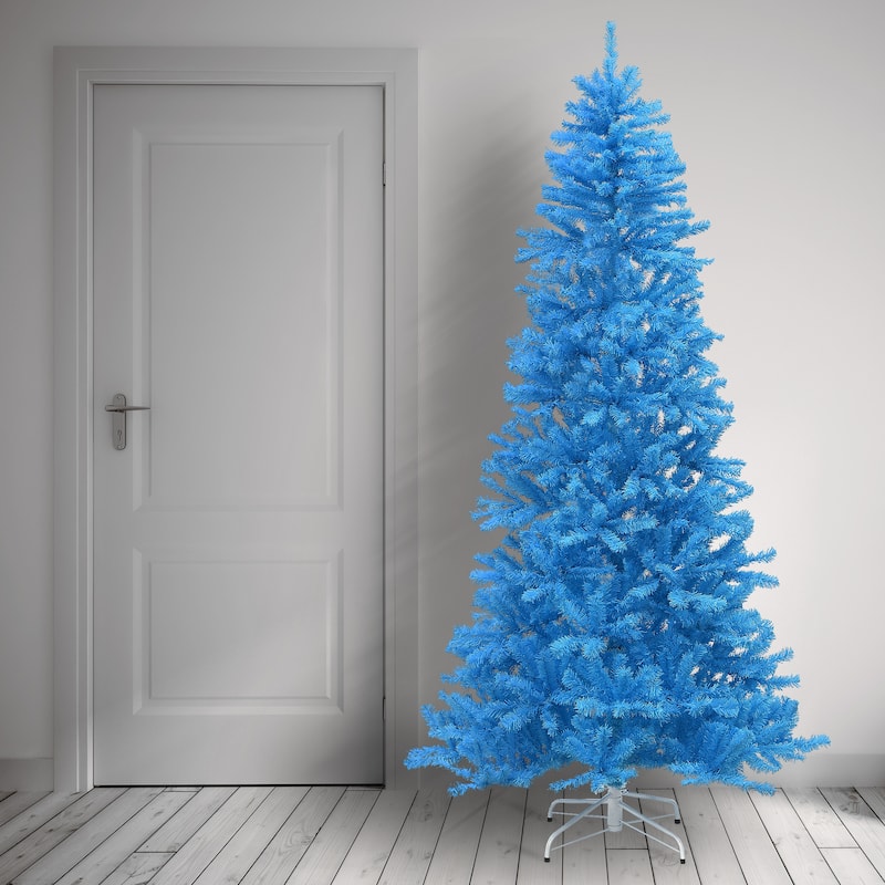 National Tree Company 7.5 ft. Light Blue Color Tree Decoration - 7.5 Foot