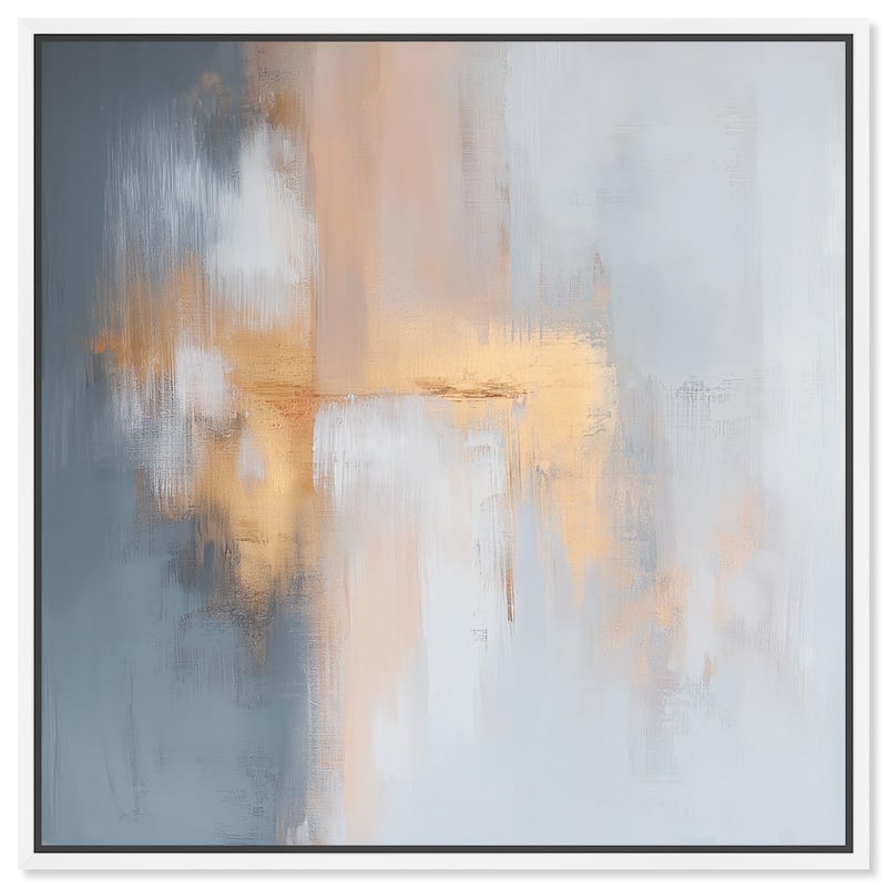 Coral Hues Canvas by Art Remedy - White - 30" x 30"