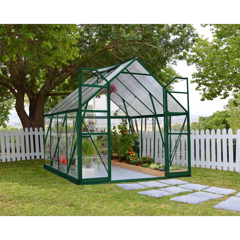 Balance 8 ft. x 8 ft. Hybrid Green/Clear DIY Greenhouse Kit
