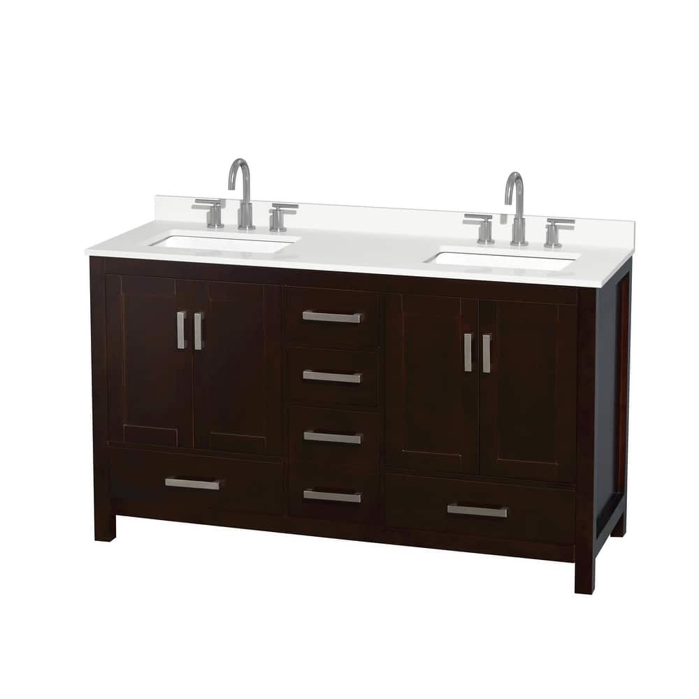 Wyndham Collection WCS141460D-QTZ-US3MXX Sheffield 60" Free Standing