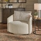preview thumbnail 8 of 46, Sligo Oversized Wale Corduroy Swivel Accent Chair with Furry Channel Pillow and Ottoman by iNSPIRE Q Bold