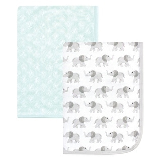 Hudson Baby Infant Cotton Swaddle Blankets, Gray Elephant, One Size - Gray Elephant - One Size