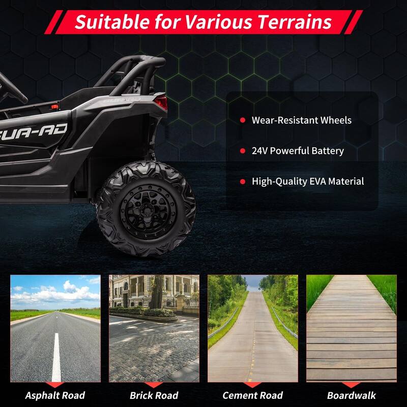 24V Ride On UTV Car, Battery Powered Electric Vehicles