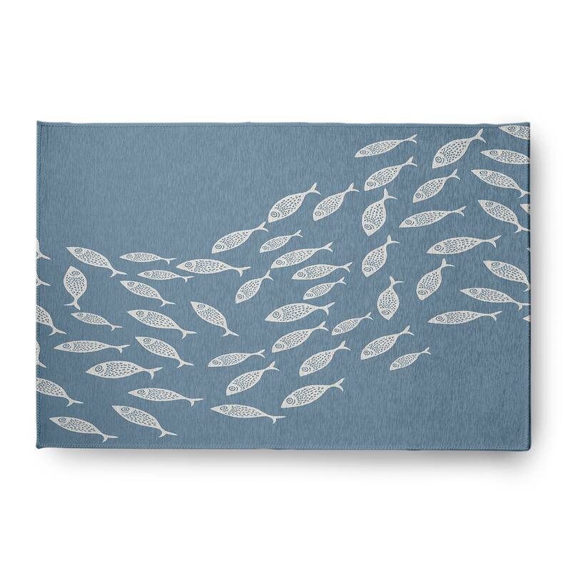 Escuela Nautical Indoor/Outdoor Rug - Dusty Smoke - 4' x 6'