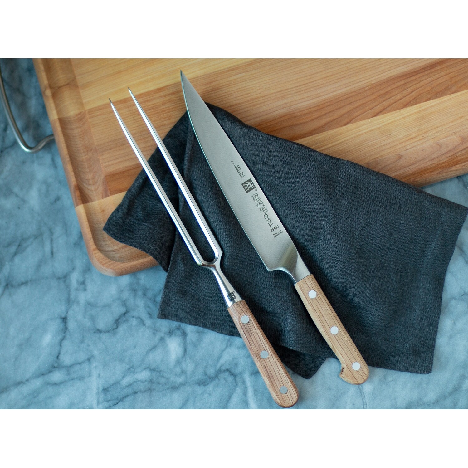ZWILLING J.A. Henckels Four Star 2-pc Carving Knife & Fork Set